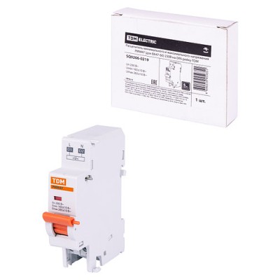 Расцепитель минимального и максимального напряжения РММ47 (для ВА47-60) 230В на DIN-рейку TDM Расцепитель минимального и максимального напряжения РММ47 (для ВА47-60) 230В на DIN-рейку TDM