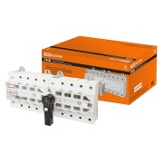 Рубильник модульный с видимым разрывом, реверсивный РМВ-80 4П I-0-II 80A TDM