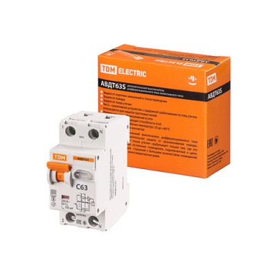 Автоматический Выключатель Дифференциального тока - АВДТ 32 C63 100мА TDM Автоматический Выключатель Дифференциального тока - АВДТ 32 C63 100мА TDM
