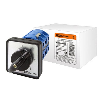 Кулачковый переключатель КПУ11-25/124 (0-1-2-3 2р) TDM Кулачковый переключатель КПУ11-25/124 (0-1-2-3 2р) TDM