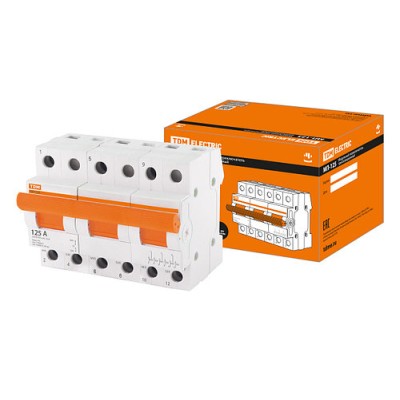 Модульный переключатель трехпозиционный МП-125 3P 125А TDM Модульный переключатель трехпозиционный МП-125 3P 125А TDM