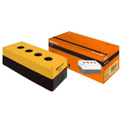 Корпус КП104 для кнопок 4места желтый SQ0705-0009 Корпус КП104 для кнопок 4места желтый SQ0705-0009