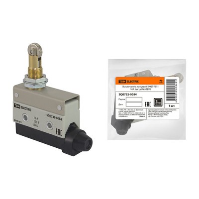 Выключатель концевой компактный пластик ВККП-7311 10А 1з+1р IP65 TDM Выключатель концевой компактный пластик ВККП-7311 10А 1з+1р IP65 TDM