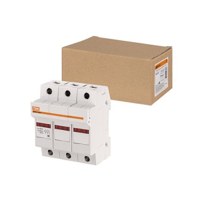 Держатель плавких вставок ДПВ2 14х51 3П TDM Держатель плавких вставок ДПВ2 14х51 3П TDM