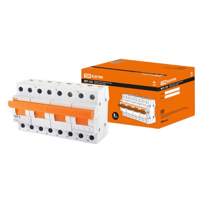 Модульный переключатель трехпозиционный МП-125 4P 125А TDM Модульный переключатель трехпозиционный МП-125 4P 125А TDM