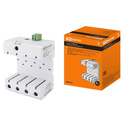 Основание ОПС1 4Р с контактом сигнализации 1НО TDM Основание ОПС1 4Р с контактом сигнализации 1НО TDM