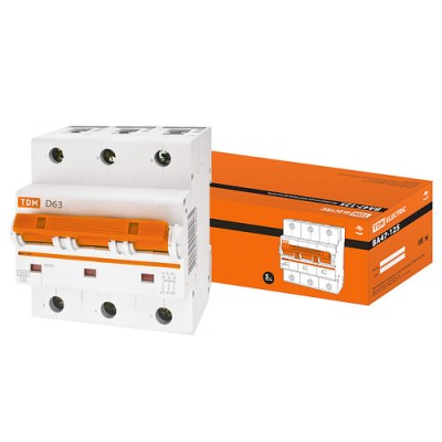 Авт. выкл. ВА47-125 3Р 63А 15кА х-ка D TDM Авт. выкл. ВА47-125 3Р 63А 15кА х-ка D TDM