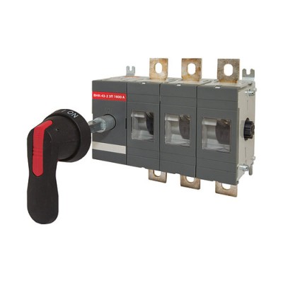 Рубильник ВНК-43-2 3П 1600А с выносной фронтальной ручкой управления и переходником 280 мм TDM Рубильник ВНК-43-2 3П 1600А с выносной фронтальной ручкой управления и переходником 280 мм TDM