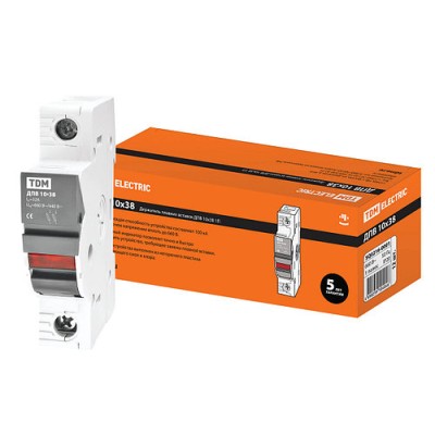 Держатель плавких вставок ДПВ 10х38 1П TDM Держатель плавких вставок ДПВ 10х38 1П TDM