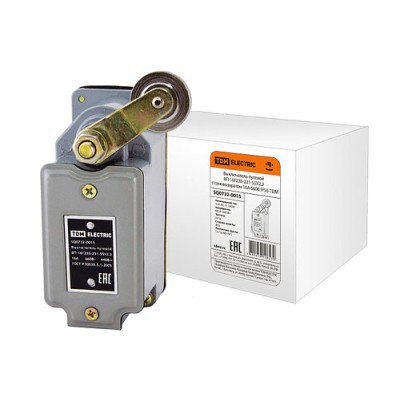 Выключатель путевой ВП-16Г23Б-231-55У2.3 с самовозвратом 16А 660В IP55 TDM Выключатель путевой ВП-16Г23Б-231-55У2.3 с самовозвратом 16А 660В IP55 TDM