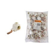 Вводная клемма для модульного оборудования изолированная, зажим винтовой 4-25мм², изогнутая, 125А, ввод сбоку,