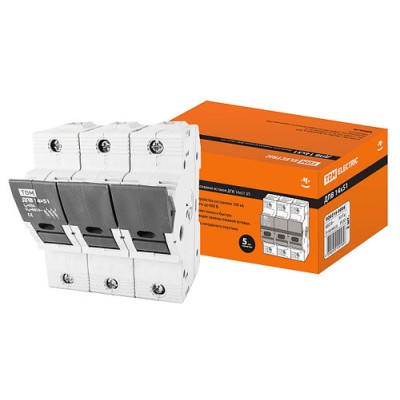 Держатель плавких вставок ДПВ 14х51 3П TDM Держатель плавких вставок ДПВ 14х51 3П TDM