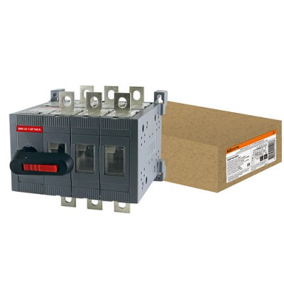 Рубильник ВНК-35-1 3П 160А реверсивный с установленной фронтальной ручкой управления TDM Рубильник ВНК-35-1 3П 160А реверсивный с установленной фронтальной ручкой управления TDM