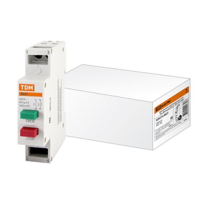 Выключатель кнопочный пуск-стоп (без фиксации) ВК-47 1НО;1НЗ TDM Выключатель кнопочный пуск-стоп (без фиксации) ВК-47 1НО;1НЗ TDM