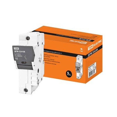 Держатель плавких вставок ДПВ 22х58 1П TDM Держатель плавких вставок ДПВ 22х58 1П TDM