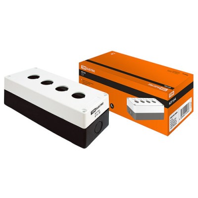 Корпус КП104 для кнопок 4места белый SQ0705-0004 Корпус КП104 для кнопок 4места белый SQ0705-0004