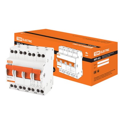 Модульный переключатель трехпозиционный МП-63 4P 63А TDM Модульный переключатель трехпозиционный МП-63 4P 63А TDM
