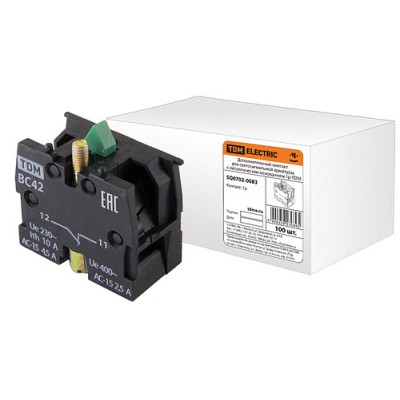 Доп. контакт для светосигн. арм. c мет. основанием 1р SQ0702-0083 Доп. контакт для светосигн. арм. c мет. основанием 1р SQ0702-0083