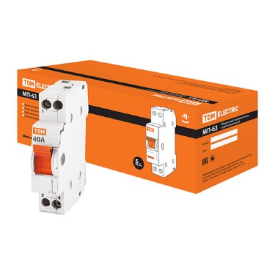 Модульный переключатель трехпозиционный МП-63 1P 40А TDM Модульный переключатель трехпозиционный МП-63 1P 40А TDM