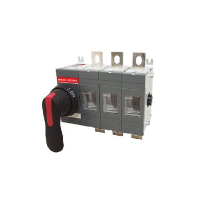 Рубильник ВНК-35-1 3П 250А с установленной фронтальной ручкой управления TDM Рубильник ВНК-35-1 3П 250А с установленной фронтальной ручкой управления TDM