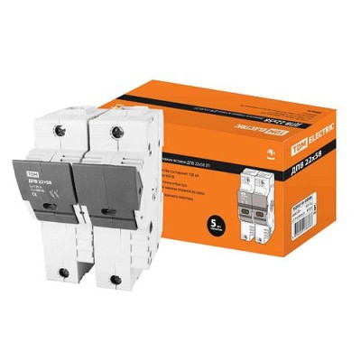 Держатель плавких вставок ДПВ 22х58 2П TDM Держатель плавких вставок ДПВ 22х58 2П TDM