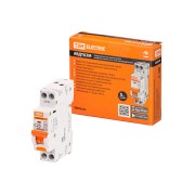 Автоматический Выключатель Дифференциального тока одномодульный АВДТ 63М 2P(1P+N) C25 100мА 4,5кА тип АС TDM