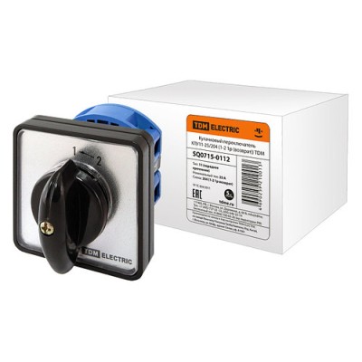 Кулачковый переключатель КПУ11-25/204 (1-2 1р (возврат)) TDM Кулачковый переключатель КПУ11-25/204 (1-2 1р (возврат)) TDM