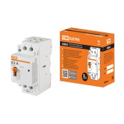 Контактор модульный с ручным управлением КМ63/2-63 2НО 230В АС TDM