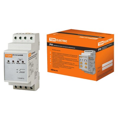 Реле напряжения 3ф серии РН 10-3х400В TDM Реле напряжения 3ф серии РН 10-3х400В TDM