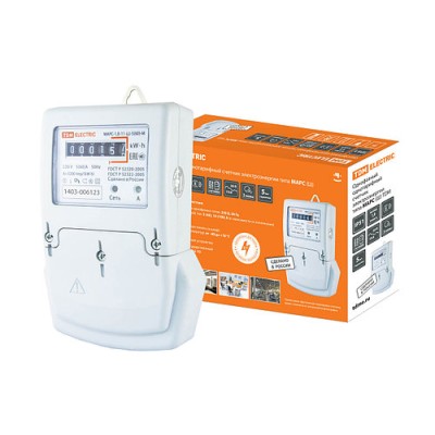 Счетчик МАРС-1,0-11-Ш-10(100)-М (1ф, 1тар, монт.панель, мех.ОУ) TDM Счетчик МАРС-1,0-11-Ш-10(100)-М (1ф, 1тар, монт.панель, мех.ОУ) TDM