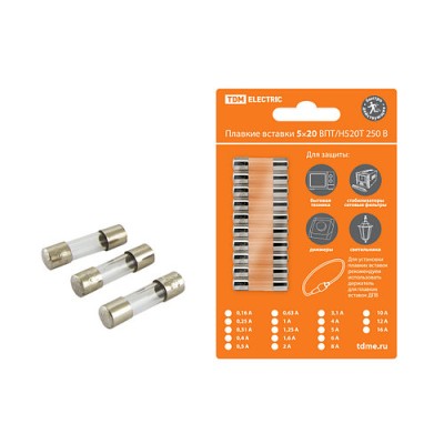 Плавкая вставка ВПТ6-11 3,15А 250В TDM упак (10 шт.) Плавкая вставка ВПТ6-11 3,15А 250В TDM упак (10 шт.)
