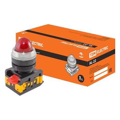 Лампа AL-22 сигнальная d22мм красный неон/230В цилиндр SQ0702-0008 Лампа AL-22 сигнальная d22мм красный неон/230В цилиндр SQ0702-0008