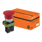 Кнопка BС42 Грибок без подсветки красный 1р SQ0704-0059