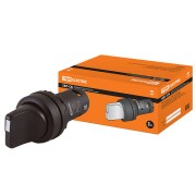 Переключатель на 2 положения с фиксацией SB7-CD25 короткая ручка d22мм 1з+1р черный SQ0746-0071