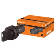 Переключатель на 3 положения с фиксацией SB7-CD33 короткая ручка d22мм 1з+1з черный SQ0746-0072