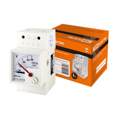 Вольтметр В45ПД 500В-1,5 (DIN-рейка) TDM Вольтметр В45ПД 500В-1,5 (DIN-рейка) TDM