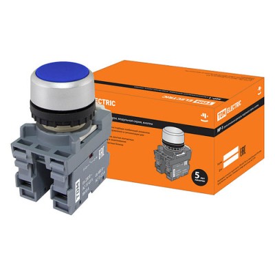 Кнопка MP1-20L в сборе d22мм 1з+1р синяя SQ0747-0004 Кнопка MP1-20L в сборе d22мм 1з+1р синяя SQ0747-0004