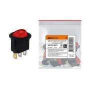Клавишный переключатель круглый MIRS-101-3-R красный с подсветкой 2 положения 1з SQ0703-0041