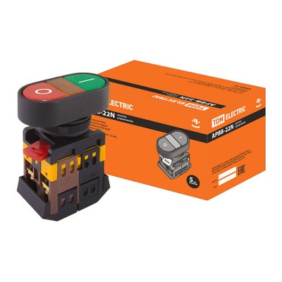 Кнопка APBB-22N I-0 d22мм неон/240В 1з+1р SQ0704-0021 Кнопка APBB-22N I-0 d22мм неон/240В 1з+1р SQ0704-0021