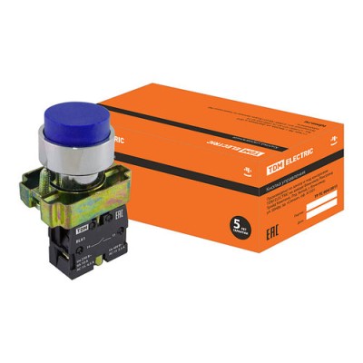 Кнопка BL61 без подсветки синий 1з SQ0704-0051 Кнопка BL61 без подсветки синий 1з SQ0704-0051