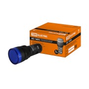 Лампа AD-16DS LED матрица d16мм синий 12В AC/DC SQ0702-0054