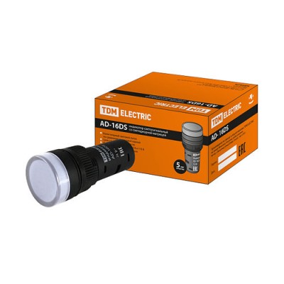 Лампа AD-16DS LED матрица d16мм белый 24В AC/DC SQ0702-0055 Лампа AD-16DS LED матрица d16мм белый 24В AC/DC SQ0702-0055