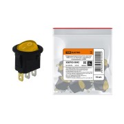 Клавишный переключатель круглый MIRS-101-3-Y желтый с подсветкой 2 положения 1з SQ0703-0042