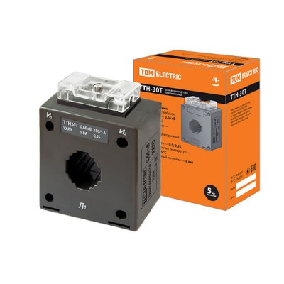 Трансформатор тока измерительный ТТН 30T/150/5- 5VA/0,5S-Р TDM Трансформатор тока измерительный ТТН 30T/150/5- 5VA/0,5S-Р TDM