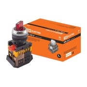 Переключатель АNС-22-2 на 2фикс.полож.крас. неон/240В I-O 1з+1р SQ0703-0001