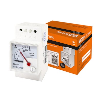 Амперметр А45Д 100/5А-1,5 (DIN-рейка) TDM Амперметр А45Д 100/5А-1,5 (DIN-рейка) TDM