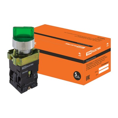 Переключатель BK 2365 2 положения зеленый 1з+1р SQ0703-0014 Переключатель BK 2365 2 положения зеленый 1з+1р SQ0703-0014