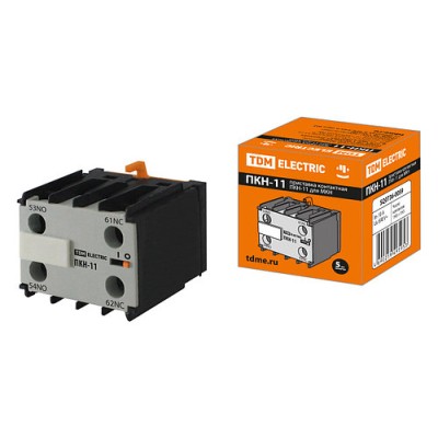 Приставка контактная ПКН-11 для МКН (доп. контакты 1НО+1НЗ) TDM Приставка контактная ПКН-11 для МКН (доп. контакты 1НО+1НЗ) TDM
