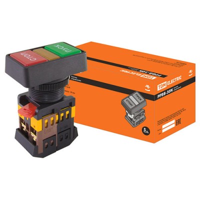Кнопка PPBB-30N Пуск-Стоп d30мм неон/230В 1з+1р SQ0704-0027 Кнопка PPBB-30N Пуск-Стоп d30мм неон/230В 1з+1р SQ0704-0027