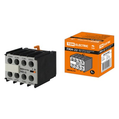 Приставка контактная ПКН-22 для МКН (доп. контакты 2НО+2НЗ) TDM Приставка контактная ПКН-22 для МКН (доп. контакты 2НО+2НЗ) TDM